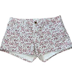 Forever 21 Floral Jean Shorts roses print plus size‎ 18